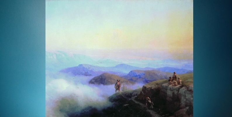 Chains of the Caucasus Mountains by Ivan Aivazovsky- WikiArt
