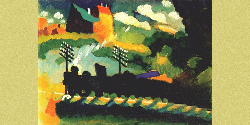 Murnau view with railway and castle by Wassily Kandinsky- WikiArt